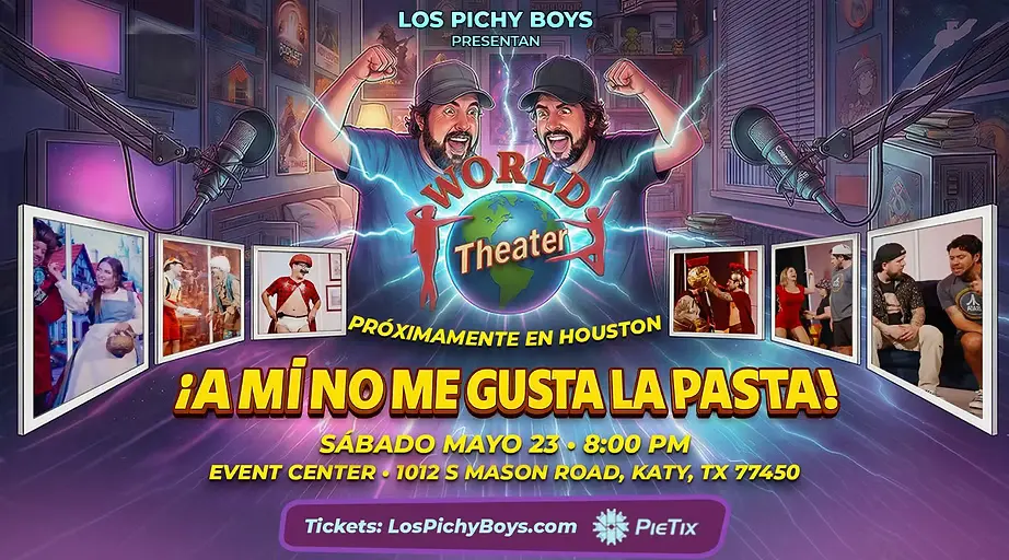 Poster del show A Mi No Me Gusta La Pasta en Houston, TX